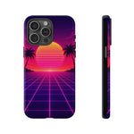 Classic Grid Sunset Vaporwave Art Tough Phone Case