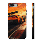 Orange C7 ZR1 High Wing Sports Car Tough Phone Case