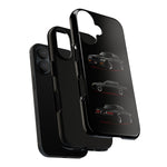 Black GNX Phone Case, Three-View Muscle Car Vector Tough Cover
