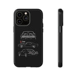 1969 Camaro Z28 Triple View Line Art Tough Phone Case Gift