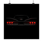 1960 Chevy Impala Poster Classic Muscle Car Rear View Wall Art Print Vintage