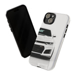 White Camaro Phone Case, ZL1 American Muscle Car Tough Cover for Men