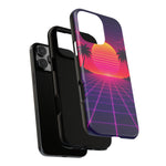 Classic Grid Sunset Vaporwave Art Tough Phone Case