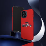 Red Classic Corvette C1 Illustration phone case | Retro Car Tough Case