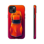 C3 Corvette Phone Case, Orange Top-Down Duotone Gradient Cover
