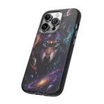 Cosmic Wolf Phone Case, Galaxy Nebula Portrait Tough Cover, Gift