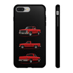 Chevy Square Body Truck Phone Case Red, Three-View Vector Cover