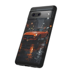 Orange Datsun 240Z on Rainy City Street phone case | Tough Cases