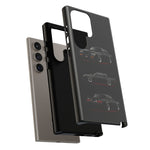 Black GNX Phone Case, Three-View Muscle Car Vector Tough Cover