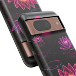 Neon Water Lilies Vaporwave Tough Phone Case