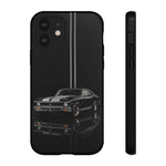 Nova SS Phone Case, Black 68 Muscle Car Silver Stripe Studio Cover