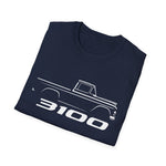 1957 3100 Pickup Outline Silhouette Classic Truck T-Shirt Line Art Emblem Chevy Fan Gift
