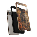 German Wirehaired Pointer Autumn Art Tough Phone Case
