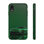 Racing Green Camaro Phone Case, Sports Muscle Car Tough Cover