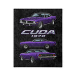 1970 Cuda Purple Muscle Car Blanket | Vintage Barracuda Throw