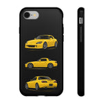 Yellow S2000 Convertible Sports Car Tough Phone Case Multi View