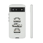 1989 Miata White Triple View Roadster Tough Phone Case Cover