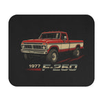 1977 F250 Classic Truck Mouse Pad – Red & Cream Pickup Art, Non-Slip Rubber Base