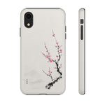 Plum Blossom Ink Wash Phone Case Minimalist Zen Tough Case