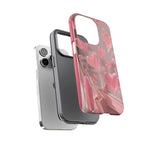 Pink Lip Gloss Heart Mirror Phone Case Girly Tough Case