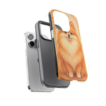 Pomeranian Tiny Fox Fluffy Art Tough Phone Case