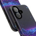 Retro Neon Mountains Phone Case | Vaporwave Galaxy Landscape