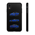 Blue 180SX JDM Sports Car Phone Case Tough Multi View