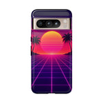 Classic Grid Sunset Vaporwave Art Tough Phone Case