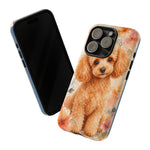 Miniature Poodle Whimsical Watercolor Art Tough Phone Case