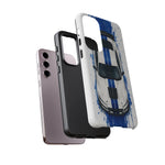 GT500 Phone Case, White Top-Down Painterly Stripe Cover, Gift