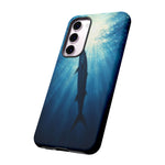 Barracuda Silhouette Phone Case, Sunlit Marine Art Tough Cover