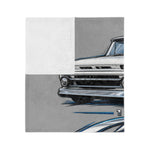 1964 Chevy C10 Custom Pickup Truck Illustration Blanket | Velveteen Throw
