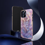 Cherub Cloud Throne Phone Case, Pastel Marble 3D Render Cover