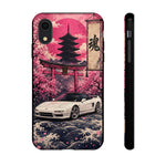 Pearl White NSX Phone Case, Cherry Blossom Torii Art Tough Cover