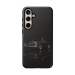 Black Classic C10 Truck Phone Case | Vintage Pickup Reflection, Minimal Auto Design
