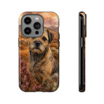 Border Terrier Earthy Watercolor Art Tough Phone Case