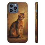 Abyssinian Warm Ticked Portrait Art Tough Phone Case