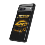Z06 Corvette Phone Case, Yellow Neon Chrome Studio Cover