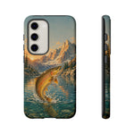 Leaping Golden Trout Lake Scene phone case | Tough Cover