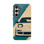 S13 Teal White Pop-up Tough Phone Case for JDM Fans