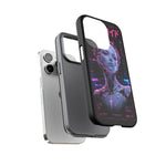 Glowing Headdress Regal Art Tough Phone Case - Gold Magenta Neon