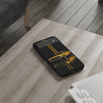 AAR Cuda Phone Case, Yellow 70 Muscle Car Stripe Studio Cover