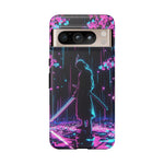 Neon Samurai Katana Rain Vaporwave Art Tough Phone Case