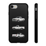 Chevy 1500 OBS Truck Phone Case White, Three-View Vector Cover