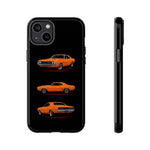 1970 Challenger Phone Case Orange, Three-View Vector Tough Cover