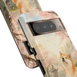Akita under Cherry Blossoms Dog Breed Phone Case