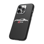 1970 Camaro Z28 White Silhouette Tough Phone Case Cover Gift