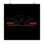 1960 Chevy Impala Poster Classic Muscle Car Rear View Wall Art Print Vintage