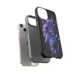 Holographic Wolf Phone Case, Fractured Prism Iridescent Cover