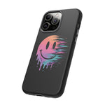 Melting Glitch Smiley Face Phone Case Trippy Tough Case